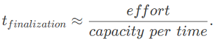 Approximation of the lead time